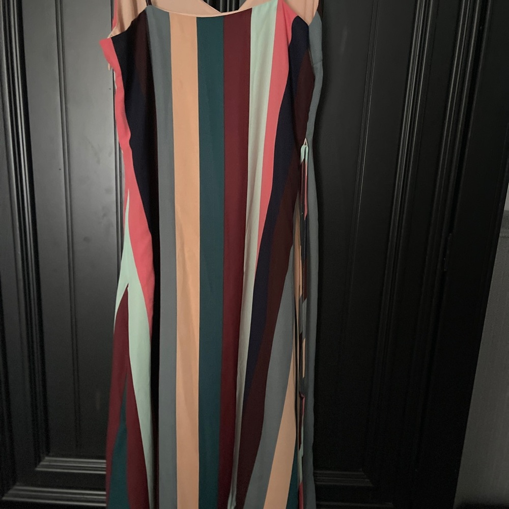 Multicolor Striped Sleeveless Dress